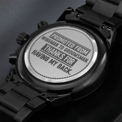Groomsman Promoted From Wingman to Groomsman – Men's Watch