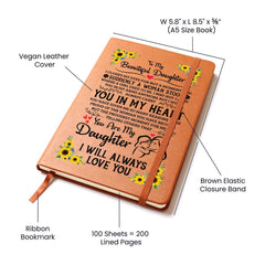 To My Daughter Proud – Leather Journal