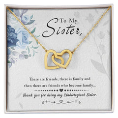 To My Sister - Interlocking Hearts Necklace
