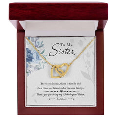 To My Sister - Interlocking Hearts Necklace