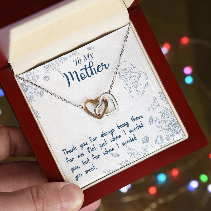 Thank You For Always Being There - Interlocking Hearts Necklace
