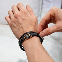 Your Smile - Mens Leather Bracelet