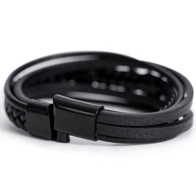 Calm to my Chaos - Leather Cross Bracelet