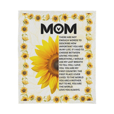Dear Mom There Are Not Enough Words – Jersey Fleece Blanket